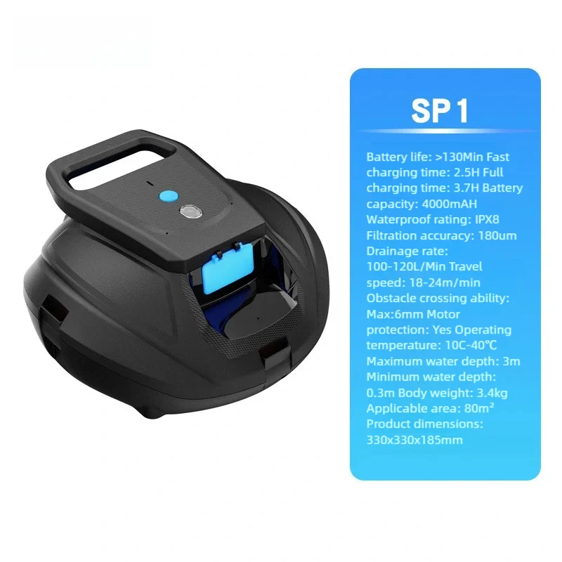 2026-أداة تنظيف حمام السباحة والسلحفاة المائية الخارجية الأوتوماتيكية بالكامل مع ميزات عبر الحدود #5