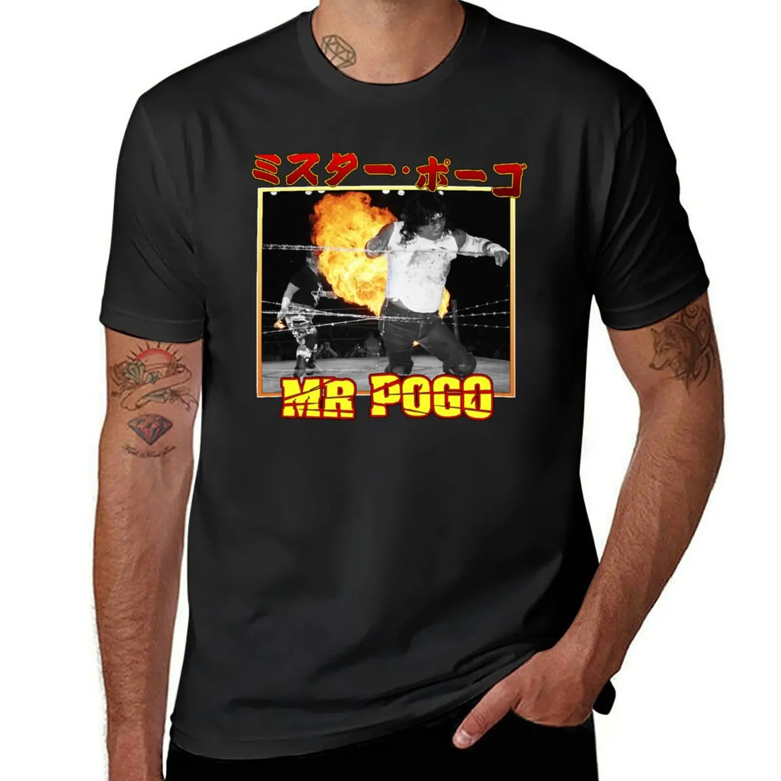 Mr Pogo - Fire Deathmatch T-Shirt anime summer clothes plus sizes anime clothes t shirts for men cotton