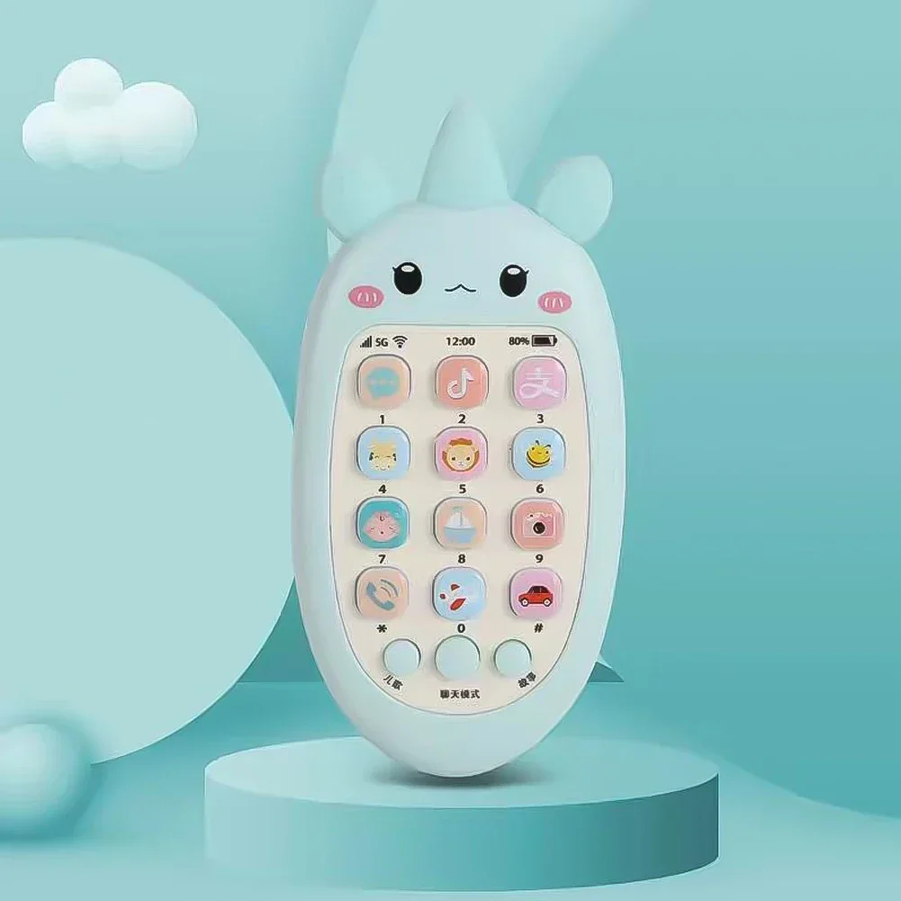 Baby Telefon Spielzeug Zweisprachige Telefon Beißring Musik Stimme Spielzeug Frühe Pädagogische Lernen Maschine Elektronische Kinder Geschenk Baby Spielzeug