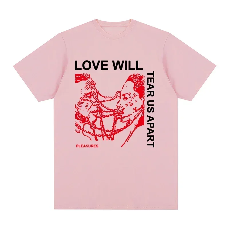 Lil Peep Joy Division Hip Hop outfits Love Will Tear Us Apart Cotton Men T shirt New TEE male tops harajuku men's t-shirts 2024