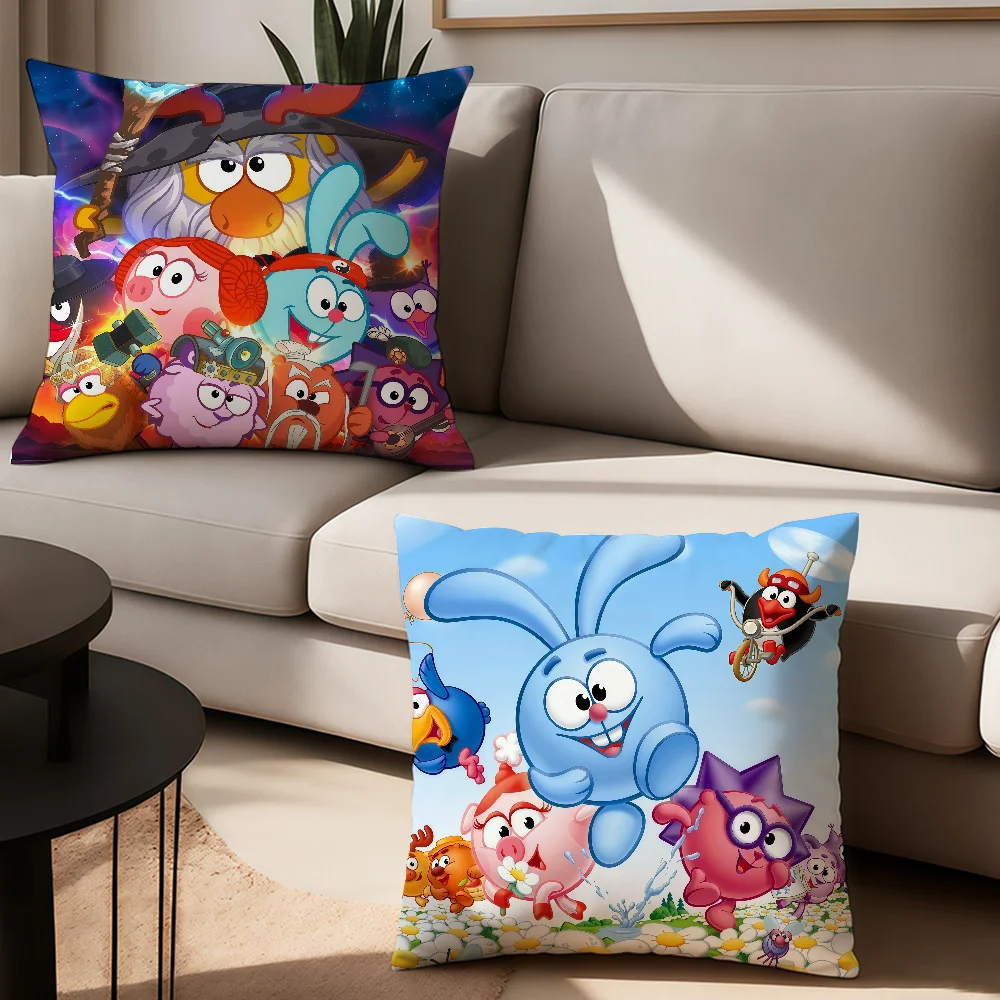 

Cartoon S-Smeshariki Pillow Case Office Cushions Suitable For Sofa Car Bedroom Decorative Cushion Cover