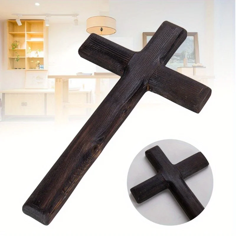 Hanging Ornaments Catholic Crucifix Wall Mounted Wooden Crosses Party Meditation Office Gifts Crafts Sincere Jesus Christ Solid