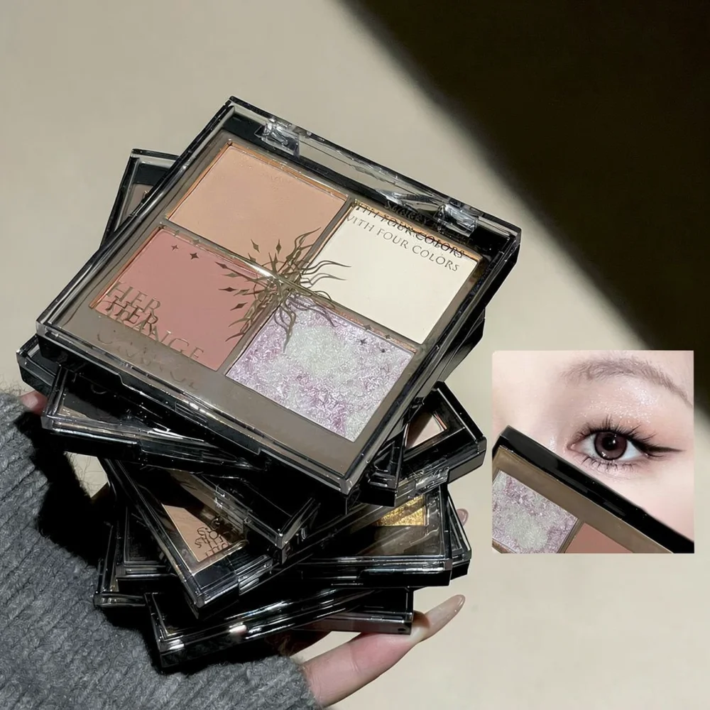 For Herorange Matte Shimmer Glitter Eyeshadow Palette Natural Earthy Tone Soft Texture Easy Apply Daily Makeup Beauty