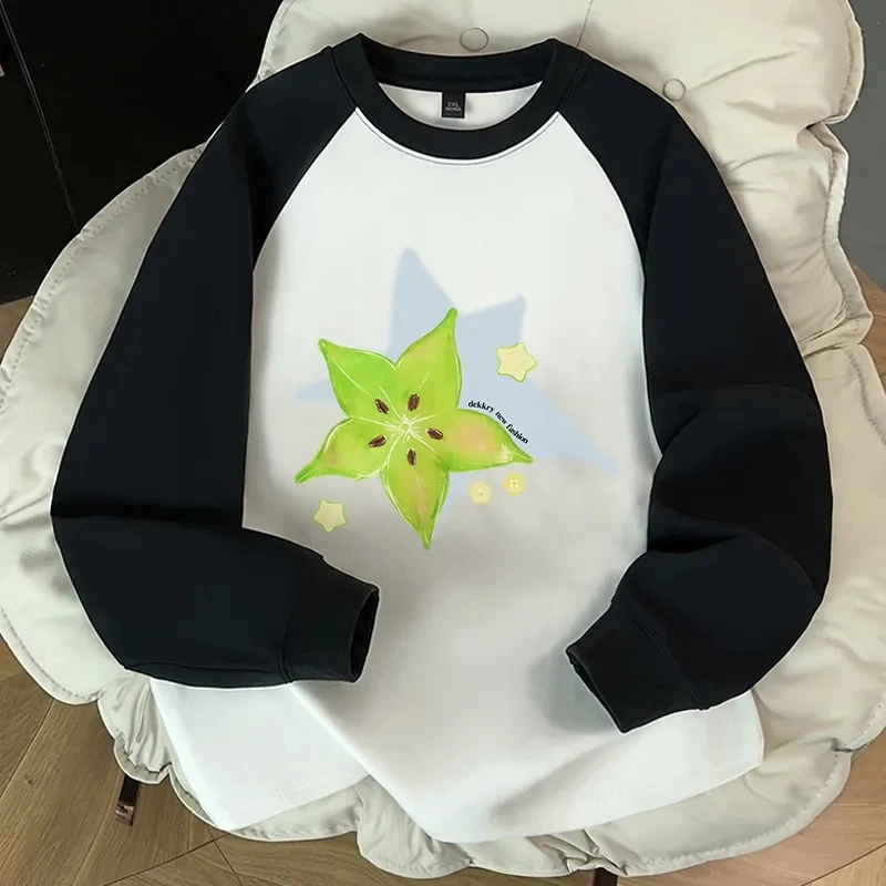 

100% pure cotton vibe personality trend American street retro wear long-sleeved T-shirts for men and women bottoming shirts.