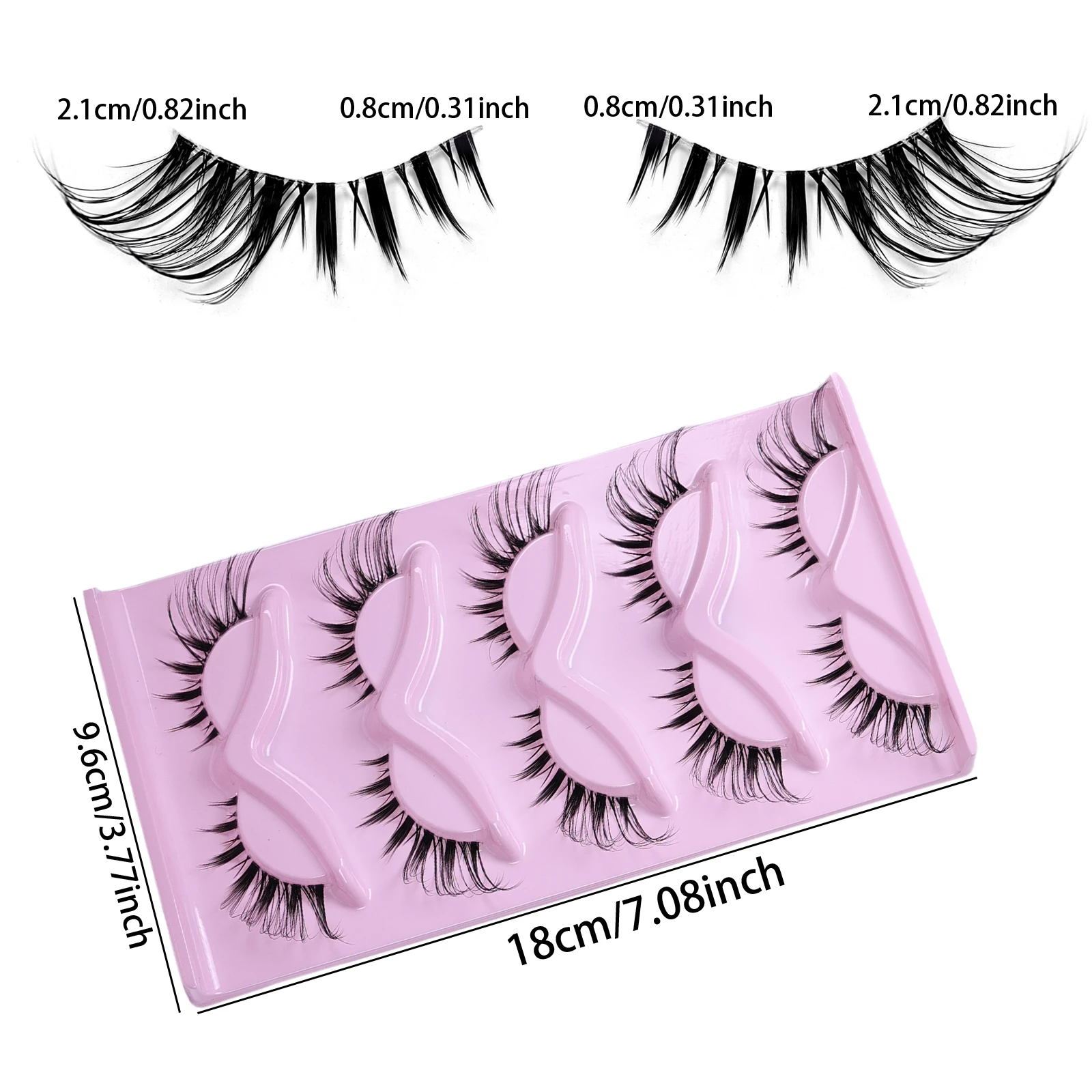 15 Paar/25 Paar künstliche Katzenaugen-Wimpern – natürliches Aussehen, transparenter Stiel, einfach anzuwenden, leicht und bequem