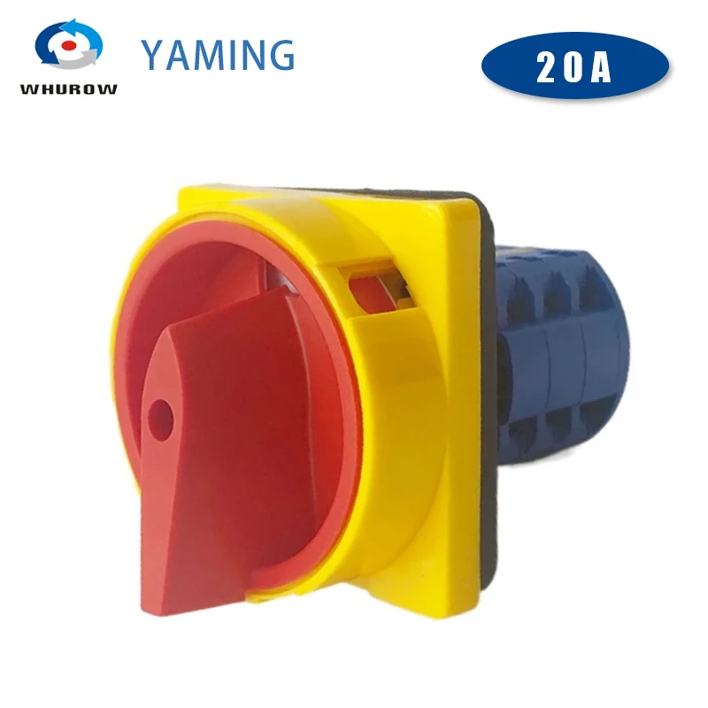 

LW26GS Electrical Changeover Selector 3 Poles 20A 2 Position ON-OFF With Padlock Panel Isolator Rotary Cam Switch YMW26-20/3GS