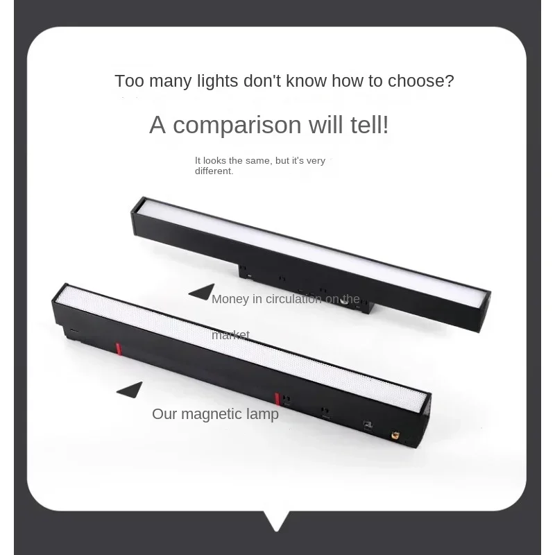 Magnetic track light Embedded concealed surface installation living room without main light Lighting whole house