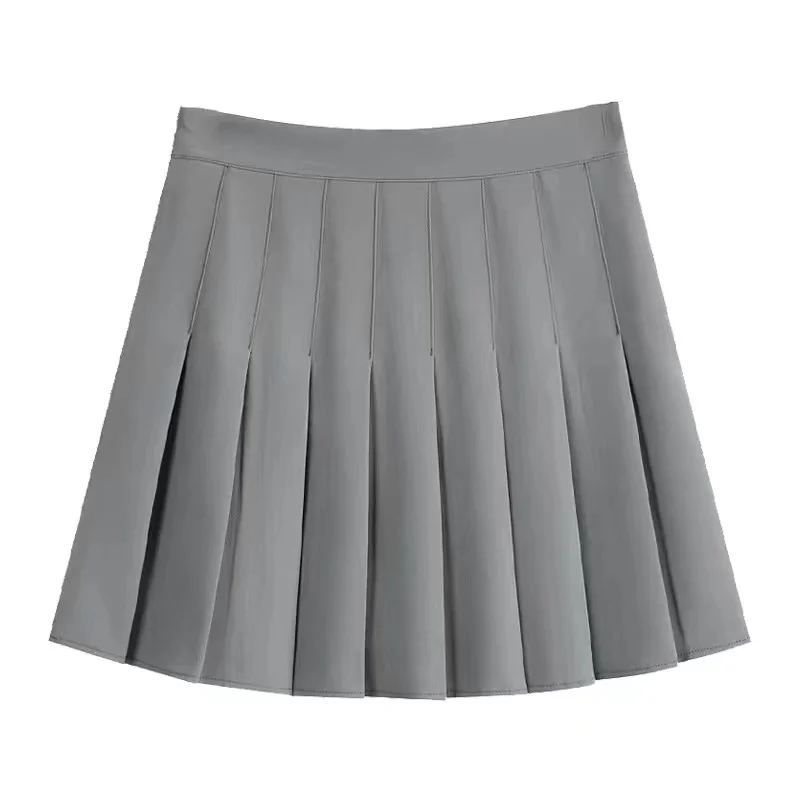 

Japanese Kawaii Skirt Women Hot Girl Solid Color Pleated Y2k Fashion Casual High Waist Slim Gothic Mini A Word Short
