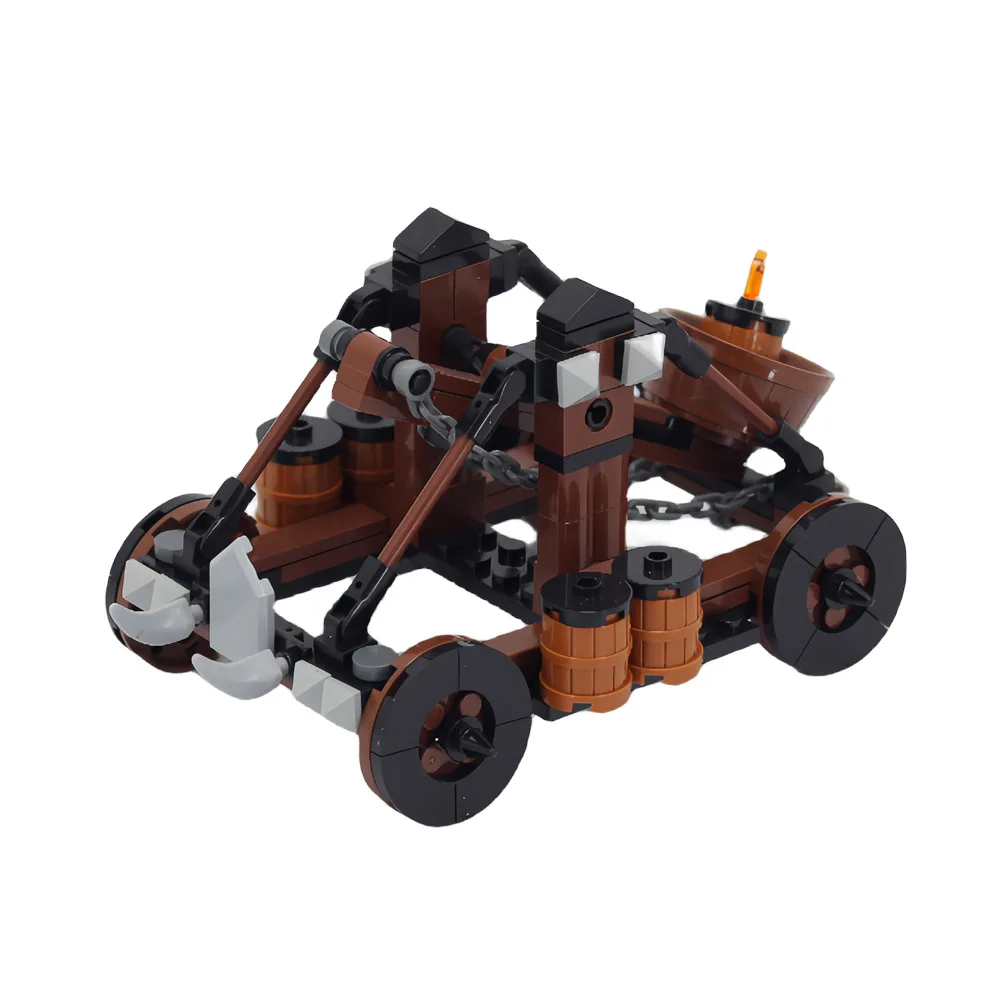 Middle Ages Military MOC Building Blocks Catapult Vehicle Siege Weapon Stone Throwing Machine Bricks Toys Compatible With LEGO