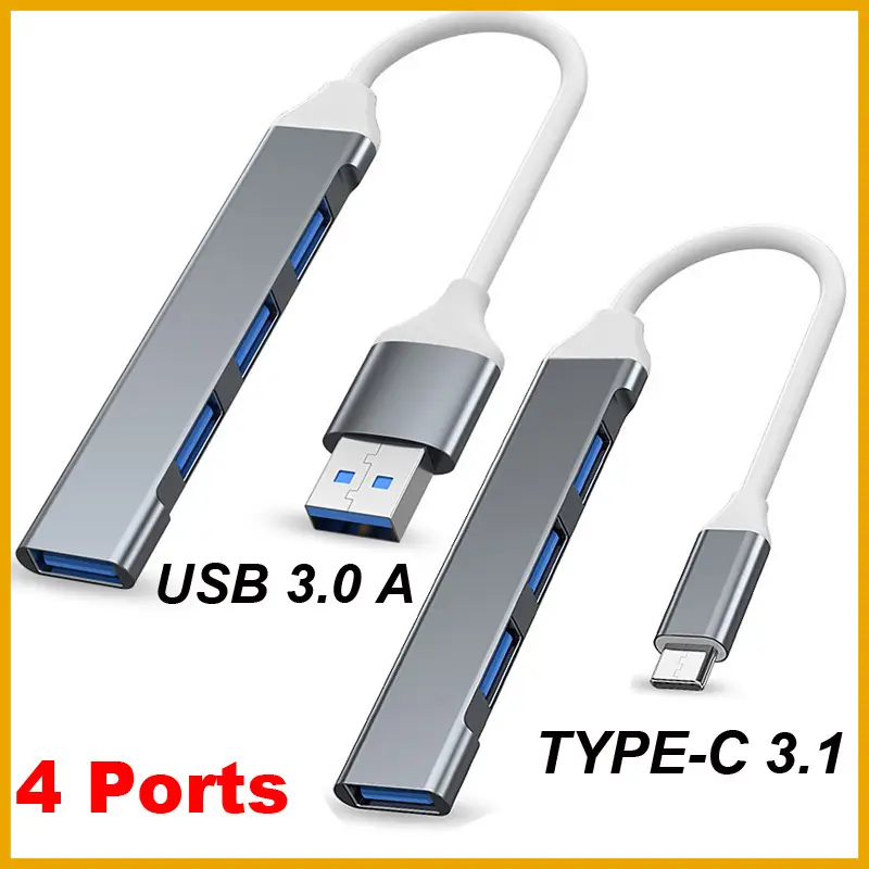 Front view of the USB C hub