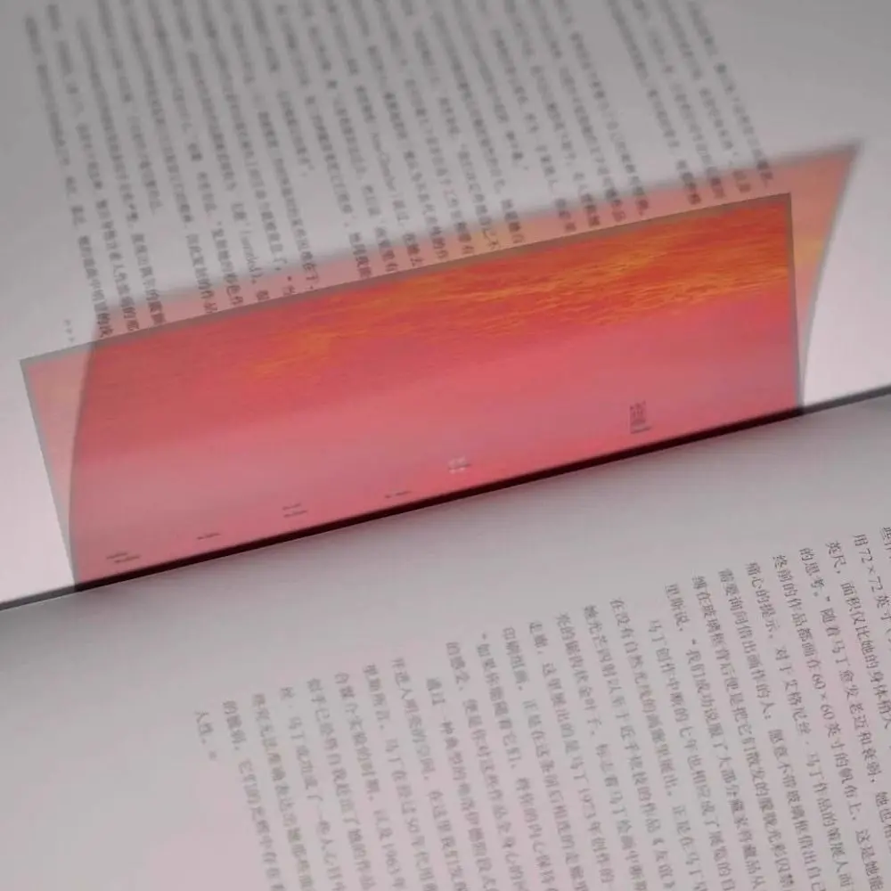 Art Aesthetic Ocean Theme Book Page Clip Transparent Waves Sailboats Sunrise Film Acrylic Bookmark Acrylic Ocean Scenery