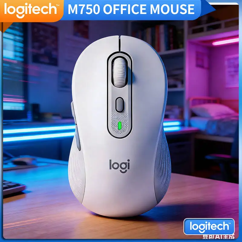 

Logitech M750 Bluetooth Mouse - Custom Shortcuts, Quiet Clicks, 10m Range, 3-Device Switch, Daily Work Helper