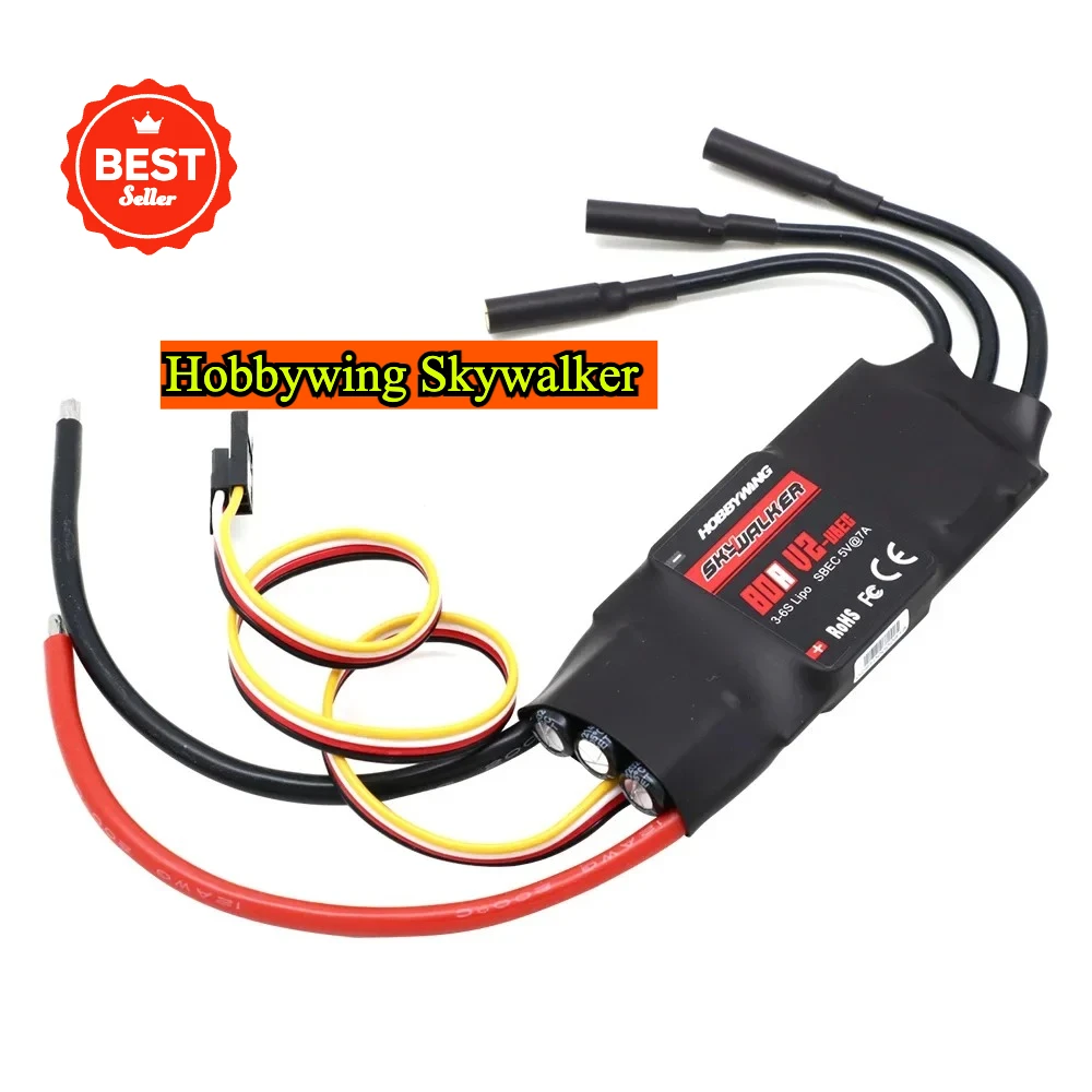 

Горячий контроллер скорости Hobbywing Skywalker 40A 50A 60A 80A 15A 20A 30A 100A 120A V2 ESC с UBEC для радиоуправляемых самолетов, вертолетов