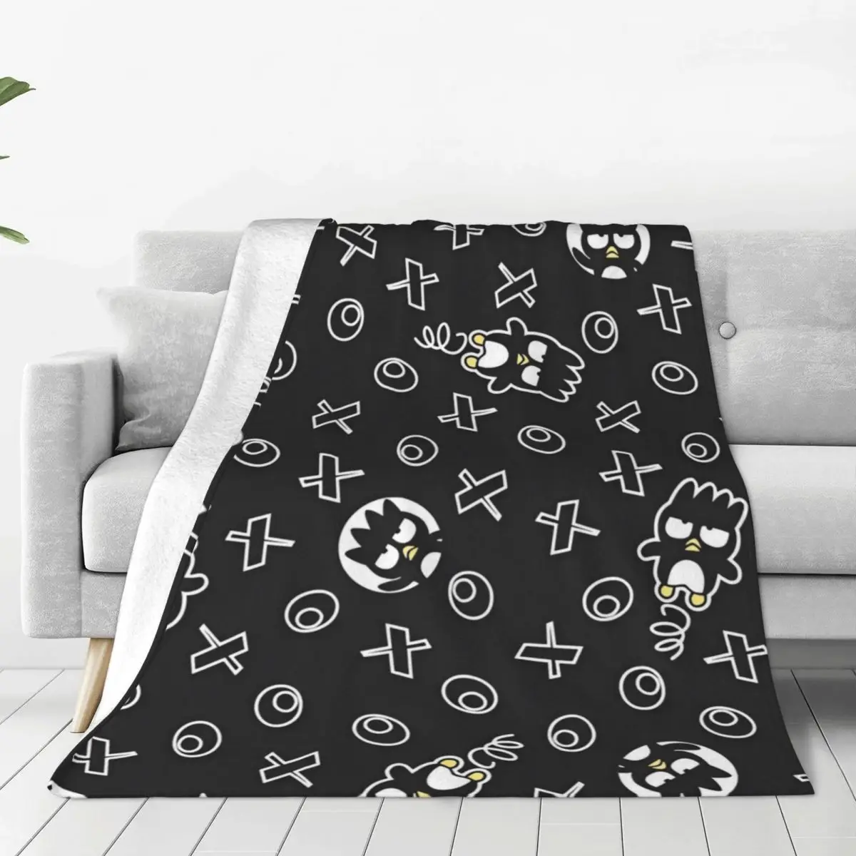 Japanese Bad Badtz Maru Keroppi Cartoon Soft Warm Blanket Sanrio Camping Plush Throw Blanket Home Decor Flannel Sofa Bed Cover