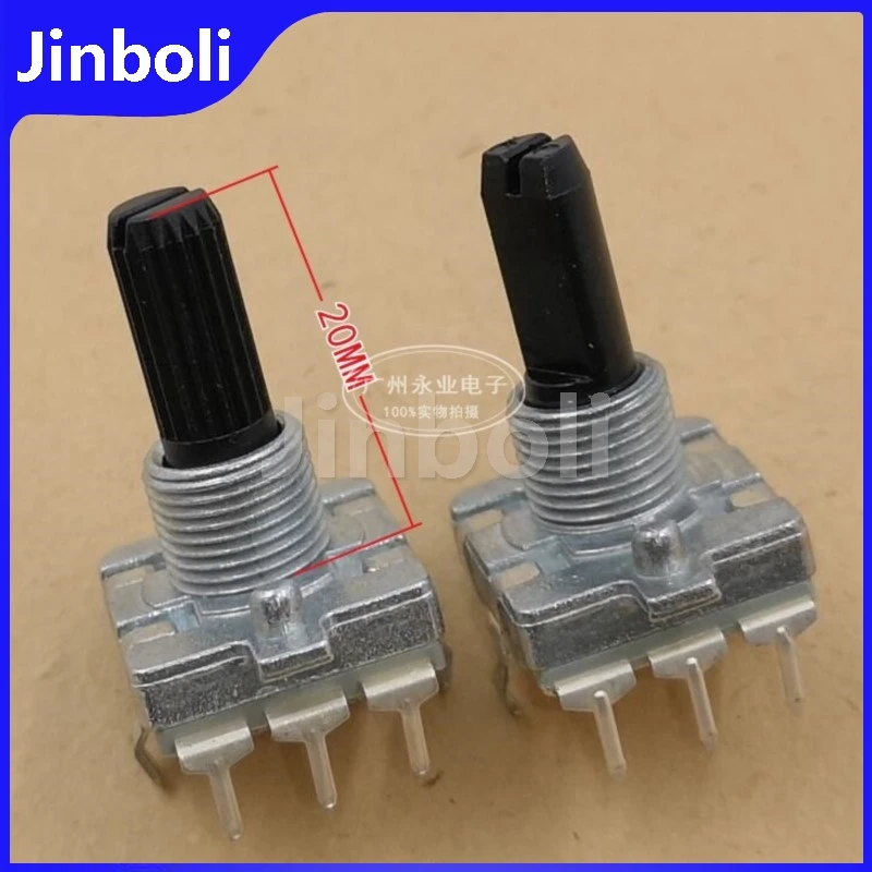 2PCS EC16 Type Rotary Encoder 3Pins 360 Degree Rotation Amplifier Audio Volume Switch 24 Position Digital Pulse Potentiometer