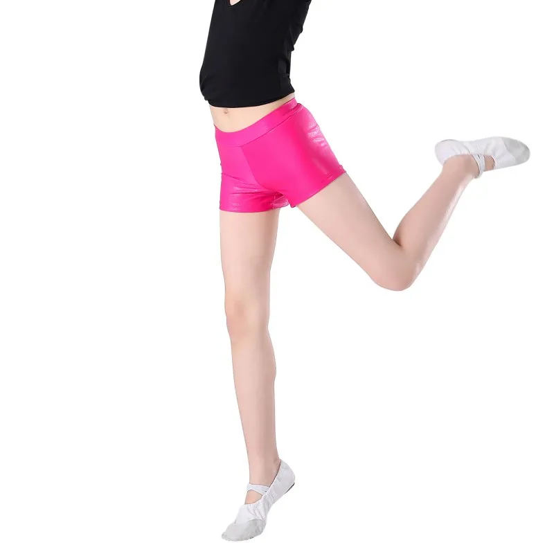 Girl Bronzing Ballet Gymnastics Dance Shorts High-Rise Elastic Solid Dancing Boyshort Training Stage Performance Safety Pants .