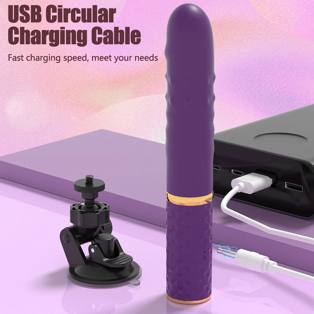 Automatischer Stoß-G-Punkt-Dildo, Sexmaschinen, Saugnapf-Vibrator,  10-Stoßmodus, Klitoris, Vagina, Analstimulation, Spielzeug für Erwachsene