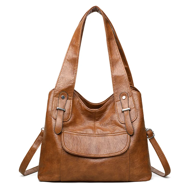 

Ladies Casual Shoulder Bag Premium Textured Large Capacity Soft Leather Handbag New Commuter Tote Bag