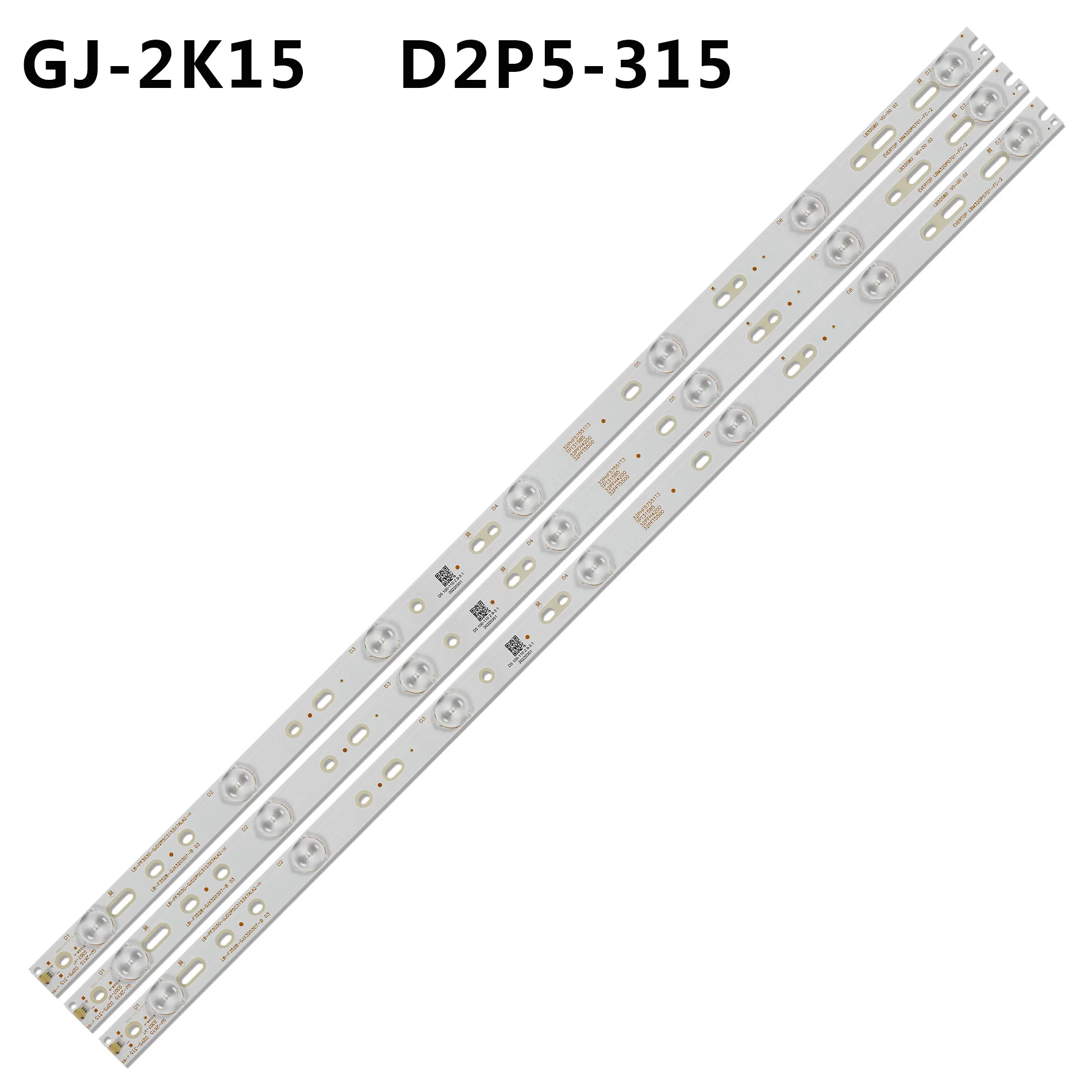 3v LED Backlight Strips Bas 7 Lamp LB-PF3030-GJD2P53153X7AHV2-D For Philips 32PHT4101/60 32PHT41321/12 For 32LJ500V 32LH500