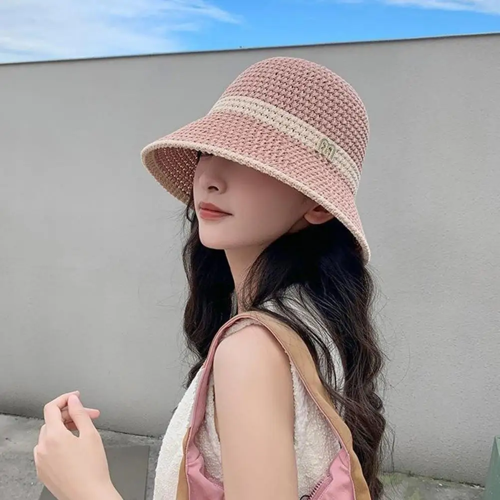 Uv Protection Fisherman Hat Hollowed-out Fisherman Hat Women Fisherman Hat Hollowed-out Design Wide Brim Sun for Outdoor