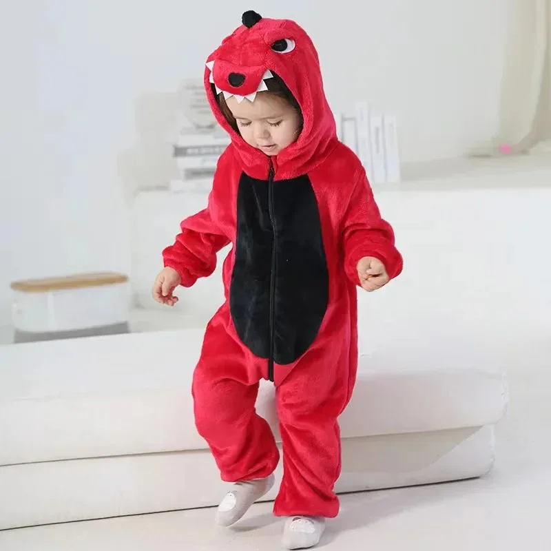 Newborn Rompers Winter Bunting Onesie Cartoon Hooded Baby Animal Costume Infant Clothes Onesie Pajamas Halloween Dress Up Romper