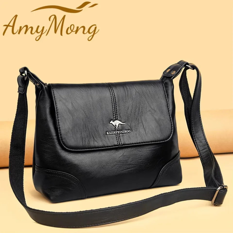 Super jakość skórzane luksusowe markowe torby na ramię torebki damskie klasyczna torba z grubej bawełny kobieta Messenger wodoodporny Crossbody Sac