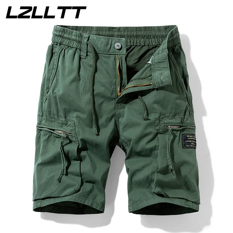 

Summer Men Cargo Cotton Shorts Mens Multi Pocket Casual Shorts Spring Mens Jogger Pants Fashion Beach Shorts Dropshipping LZLLTT