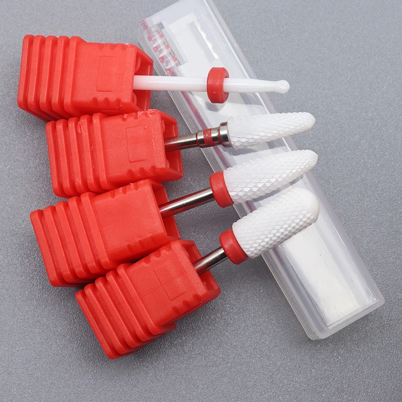 

Hot! 4pcs/Set Ceramic Milling Cutter Nail Drill Bit Electric Manicure Drills Pedicure Mill Bits Machine Files Nail Art Equipment