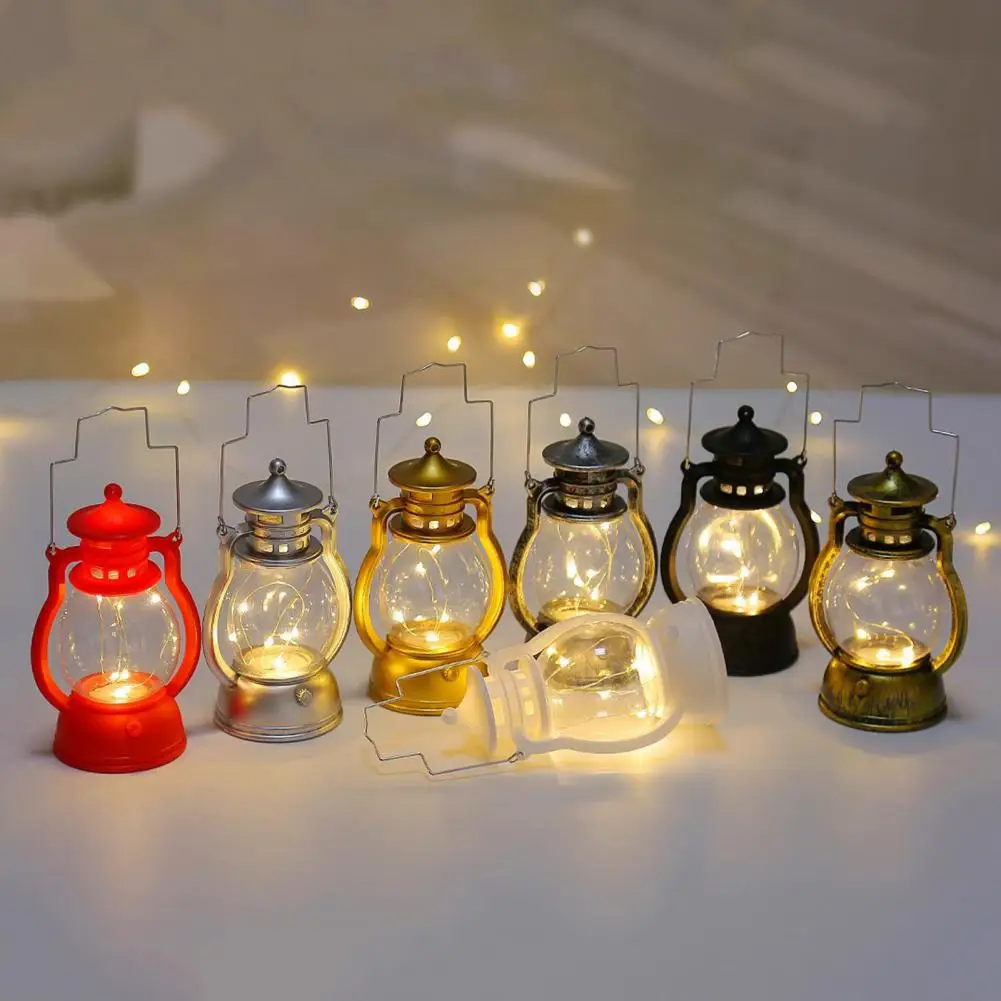 Retro Lantern LED Candle Lamp Soft Light Decorative Portable Vintage Christmas Electrical Lamp