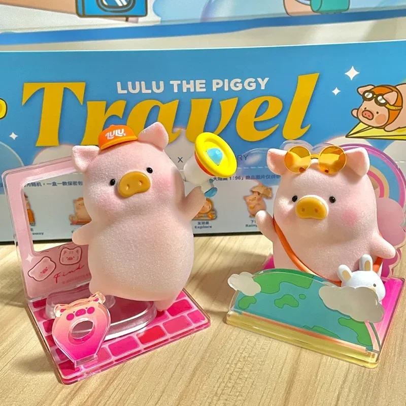 Lulu The Piggy Travel Series Blind Box Cute Piggy Anime Figure Model Mystery Box Room Ornament Collection Doll Toy Surprise Gift