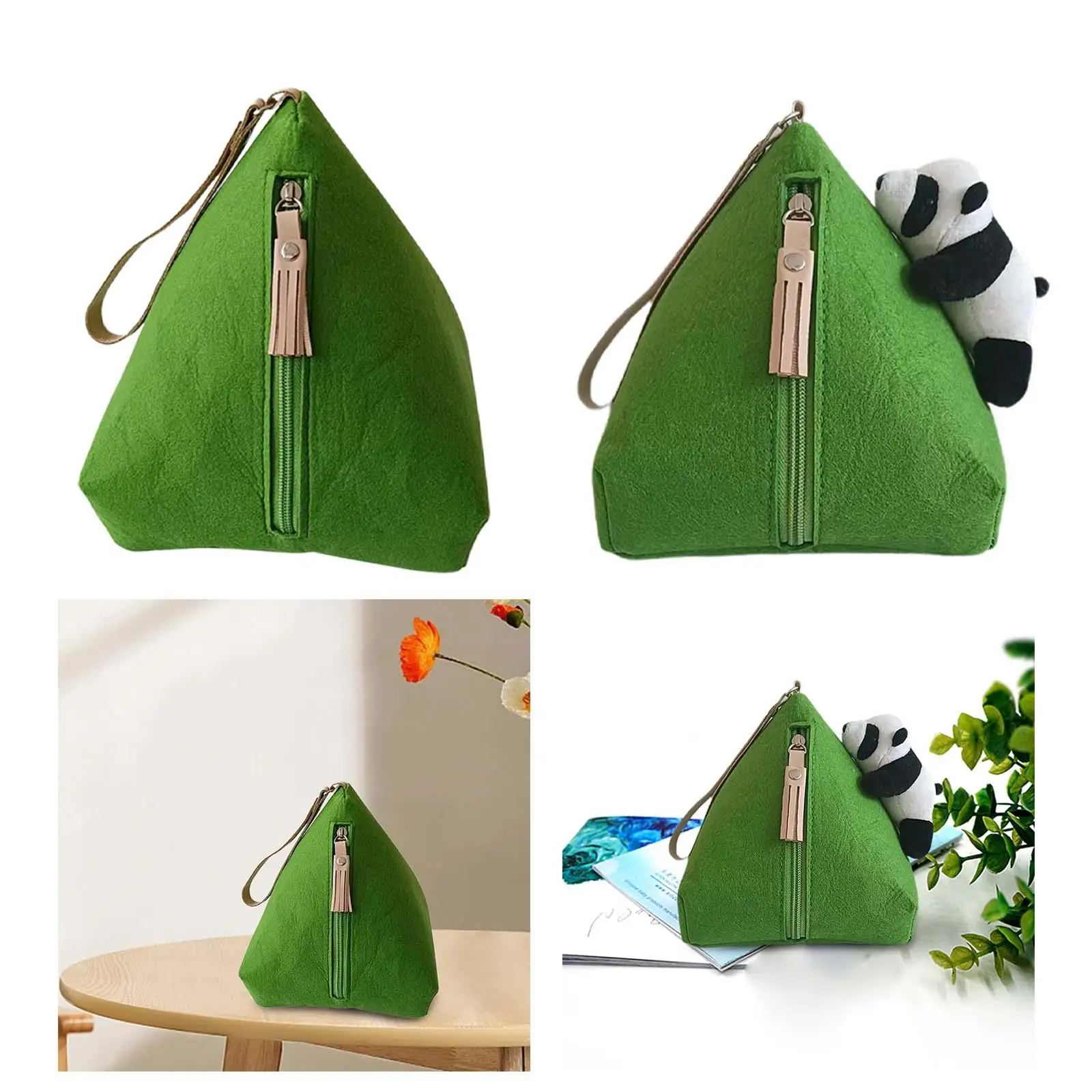 Cute Triangle Coin Purse Women Handbag Zongzi Shape Money Pocket Small Wallet