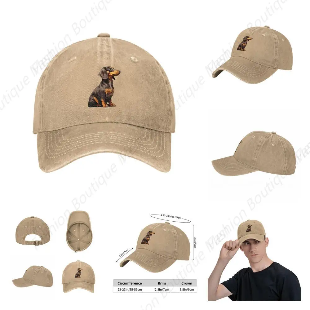 

Hot-Selling Cute Dogs Sitting On Top Printing Hat Cowboy Cap Unisex Sandwich Caps Trucker Hat Men Women Outdoor Sport Sun Visor