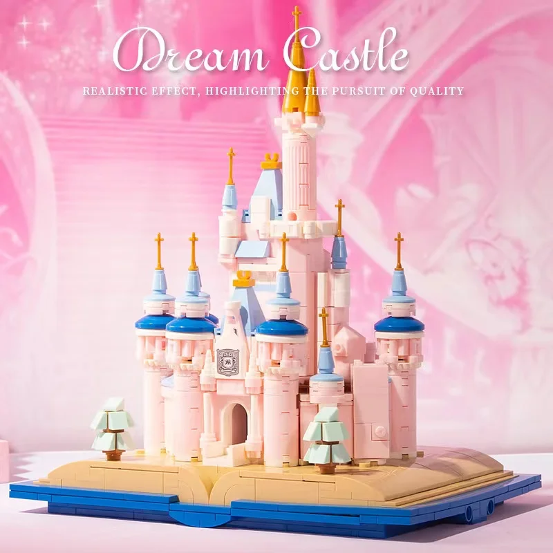 Creative City Taj Mahal Architecture Fairy Tales Princess Magic Castle Book Building Block Model MOC Brick Children's Toys Gift