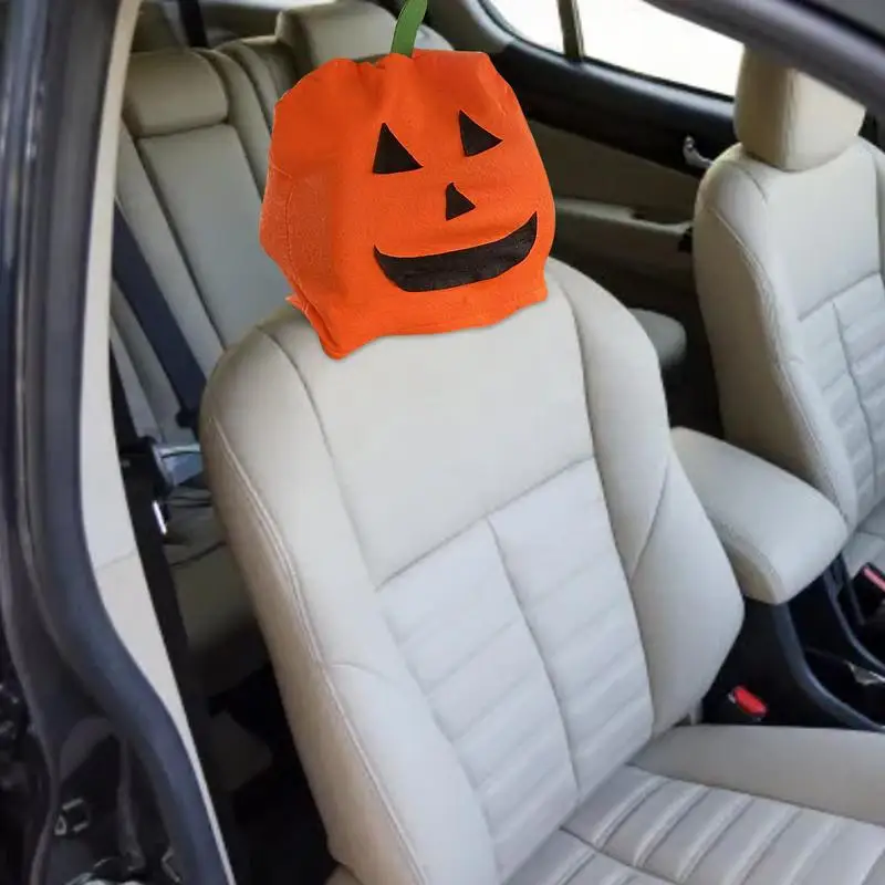 Pumpkin Car Headrest Covers 12PCS Vintage Pumpkins Car Seat Headrest Cover Cute Halloween Headrest Protector Halloween Car Seat