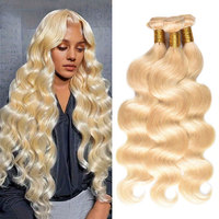 10- 30 Inch 613 Bundles Human Hair Body Wave Blonde Human Hair Bundles 100g/pc Peruvian Hair Weave 1/3/4 Bundles Striaght Weave
