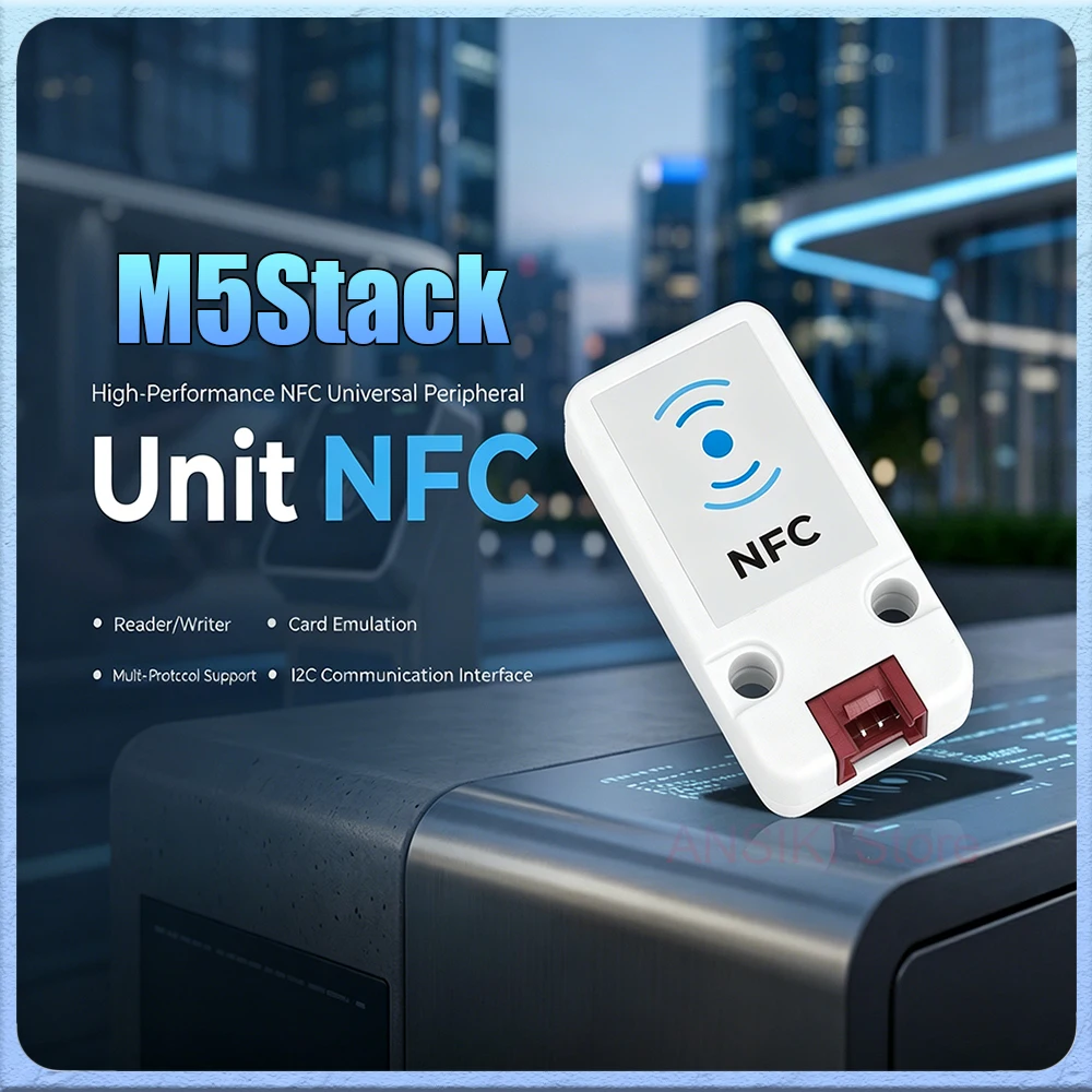 M5Stack Unit NFC ST25R3916 NFC Module 13.56MHz RFID Read Write Unit I2C Interface for IoT Access Control Systems