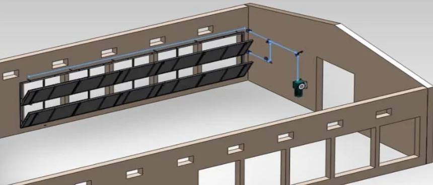 Equipamento de frango de corte automático, estilo industrial profissional, casa de contêiner de frango
