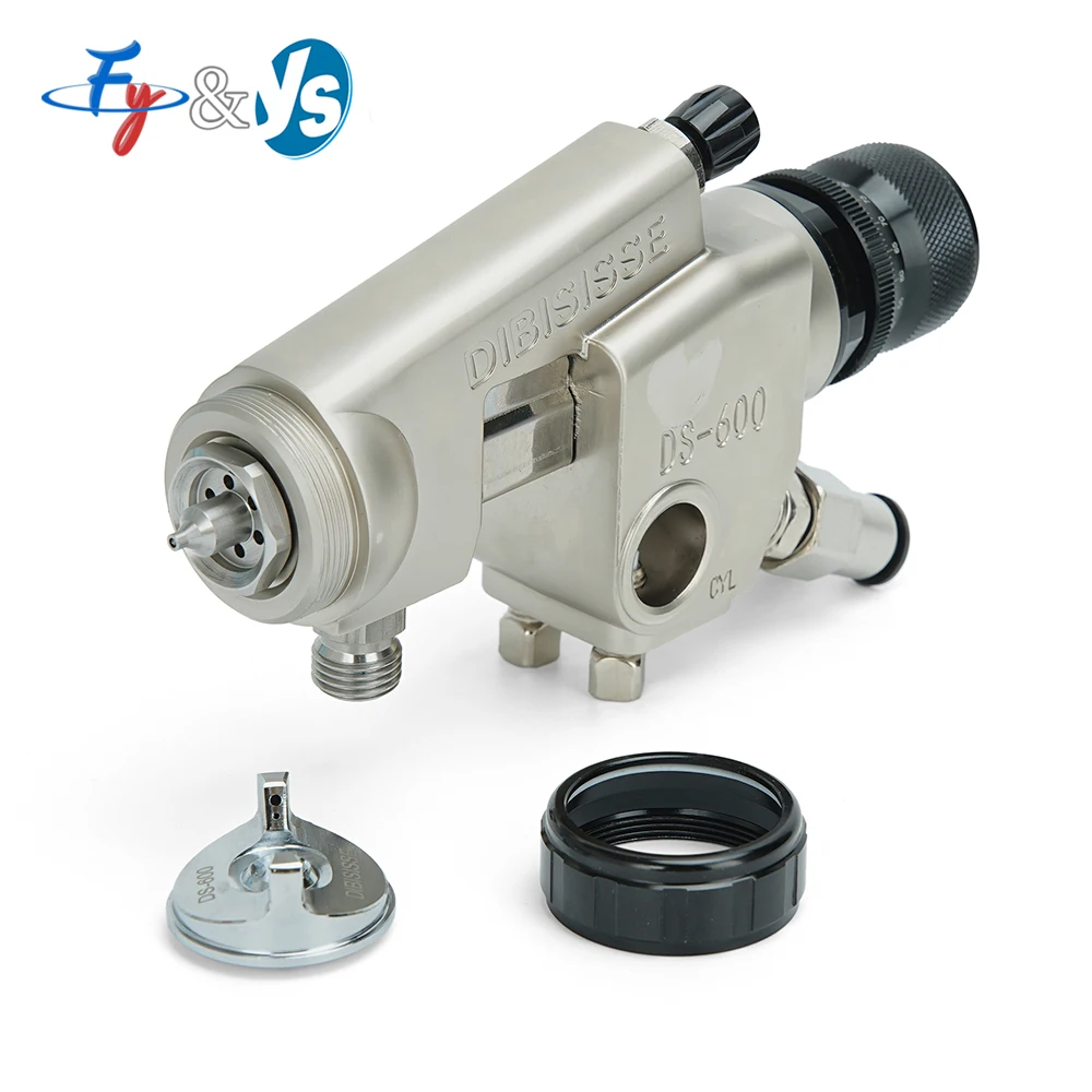 Multi Caliber Adjustable DS-600 Automatic Spray Gun 0.8/1.1/1.4/1.5/1.8mm Water Powered 12L Capacity Auto Washing Paint Coating