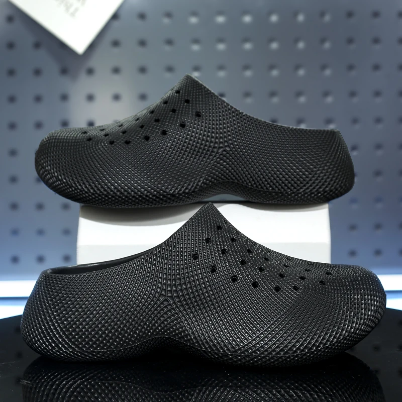 Men Women Perforated Hollow Clogs Quick Dry Non Slip Water Shoes Lightweight Beach Garden Shower Slip On Casual Sandals Slippers