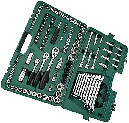 [Best Seller!]120 Piece Tool Set General Household Hand Tool Kit with Plastic Toolbox Storage Case,Auto Repair Tool Kit Toolbox