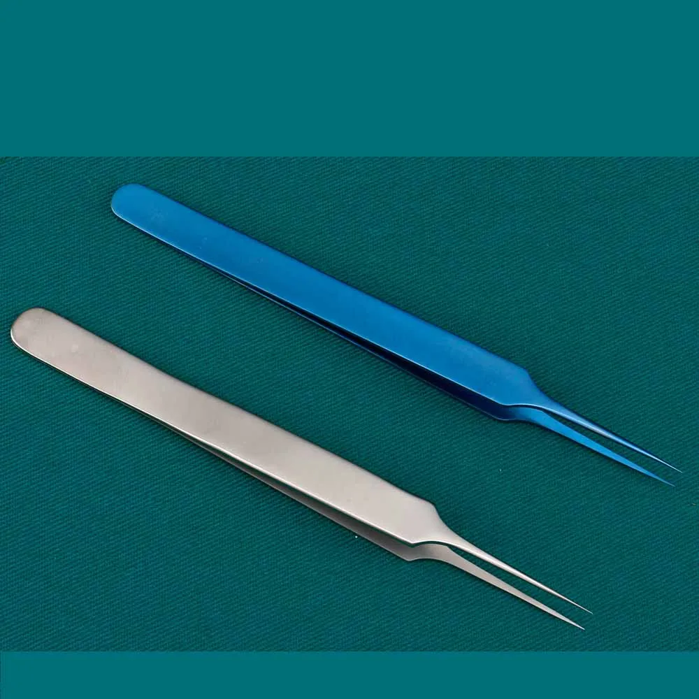 Microscopic Tweezers Ophthalmology 11cm  Nail Mandible Without Damage Tweezers Precision Straight Tip Mobile Phone Film