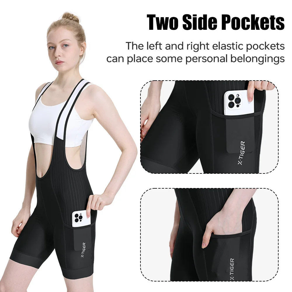 X-TIGER Women's Cycling Bib Shorts High-Waisted Breathable Cycling Bib Shorts P… - Image 5