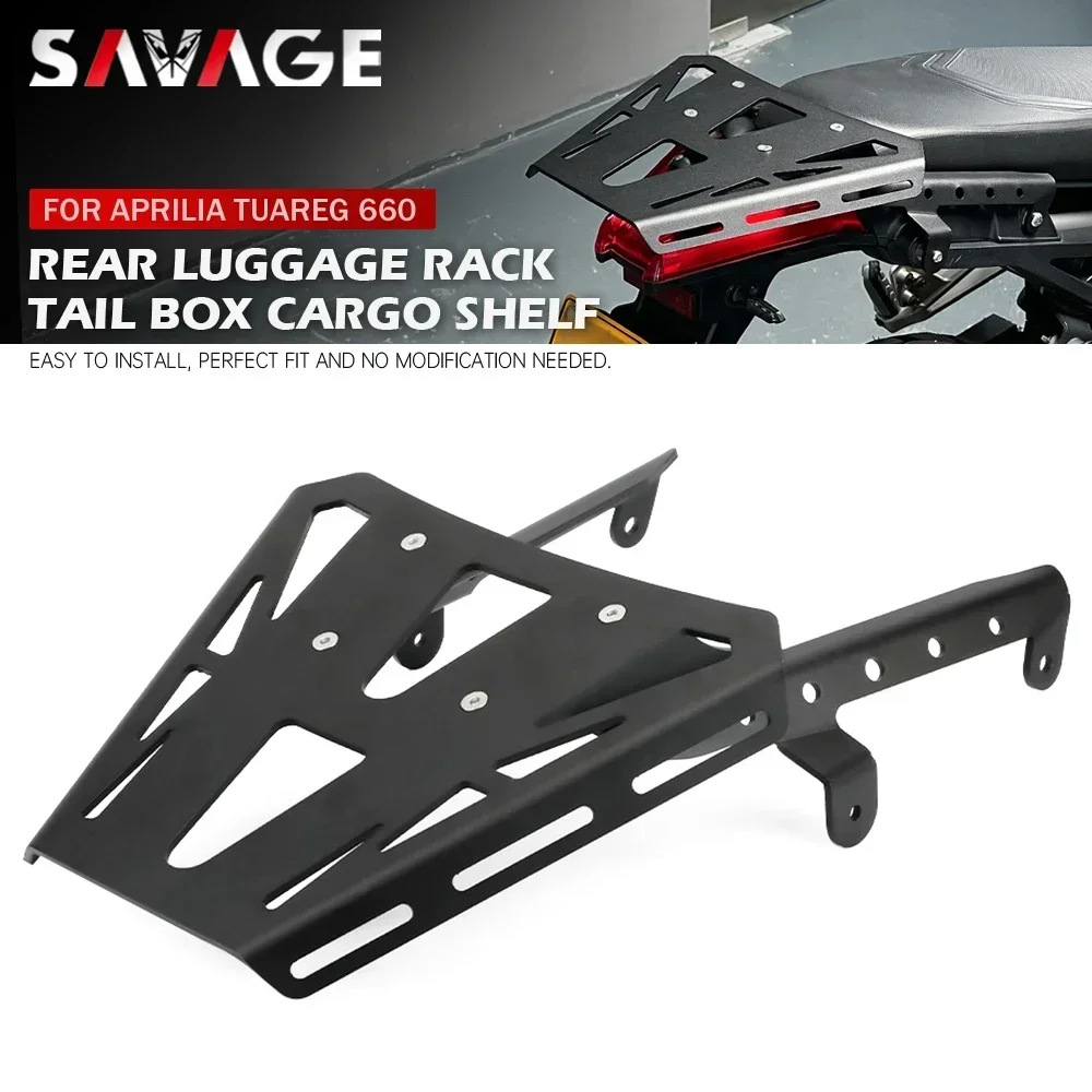 

Tuareg 660 Rear Luggage Rack Tail Box Carrier For Aprilia Tuareg660 2021-2024 Motorcycle Storage Suitcase Bracket Top Box Shelf