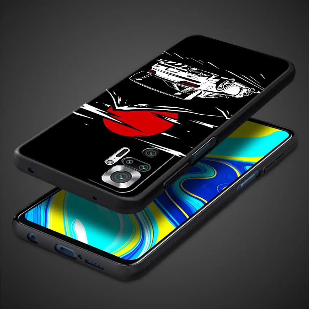 Japan JDM Sports Cars Male Men Phone Case For Xiaomi Redmi Note 12 11 10 Pro 9S 9 8 7 9T 8T 9C 9A 8A 12 11T 5G K50 Gaming Cover