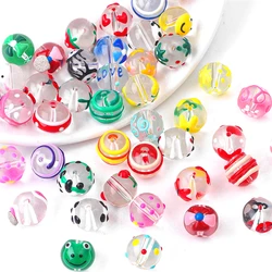 2pcs Enamel Lampwork Beads Heart Flower Star Round Ball Glass Beads For DIY Wind Bells Bracelet Earring Jewelry Making Handmade