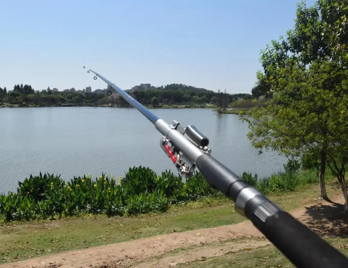 Free shipping!Creative Sensitivity Automatic Fishing FRP Sea Rod Spring Rod Sea Fishing Rod (Without the Reel 2.1M/2.4M) image 4
