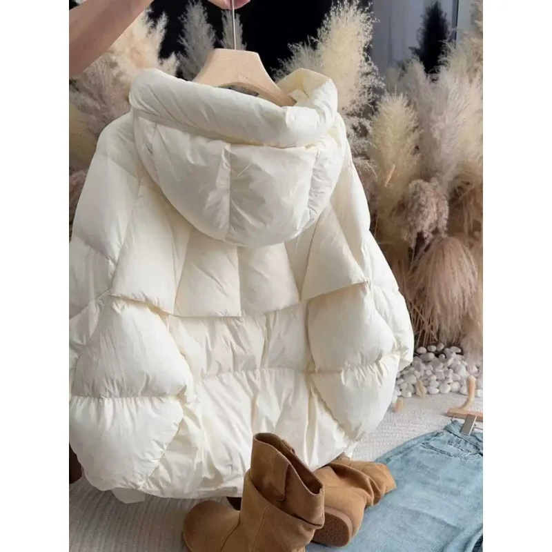 Women Winter New Outerwear Loose Oceans Colorful Trendy Sweet Zipper Casual Leisure Fashion Loose Korean Simple Short Section