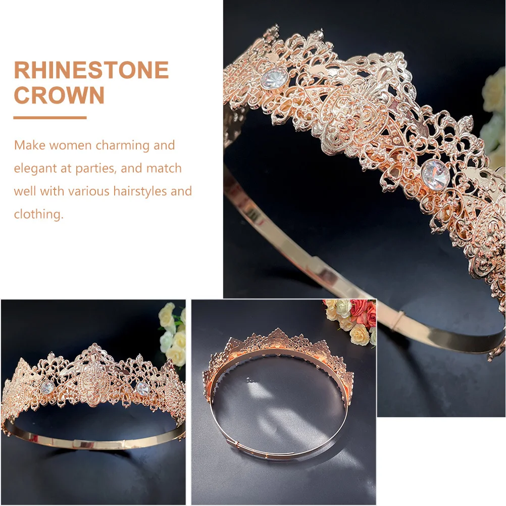 

Headpiece For Women Elegant Hair Crown Rhinestone Tiara Delicate Bride Crown Wedding Party Dance Event Decor