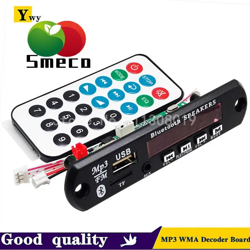 5V 12V Mp3 Wma Decoder Board Audio Module Usb Tf Radio Bluetooth5.0 Draadloze Muziek Auto Mp3 Speler Met Afstandsbediening