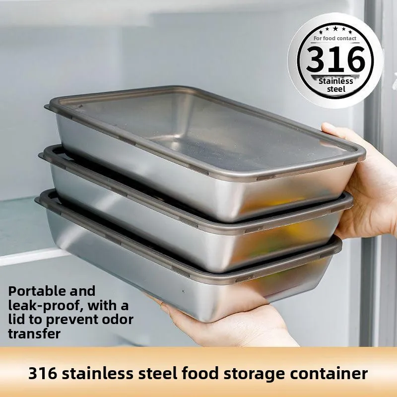 

Контейнер для хранения продуктов из нержавеющей стали, органайзер для холодильника, специальный контейнер для заморозки мяса на кухне